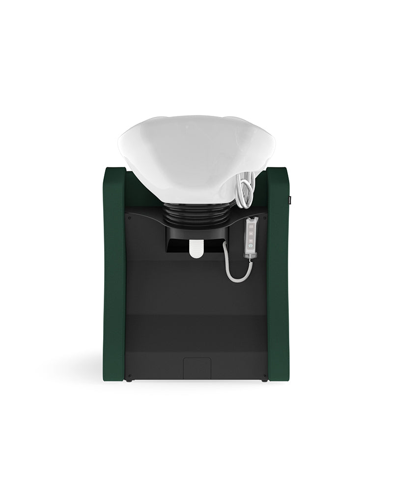 Fredda II - Green washing unit with massage with white basin